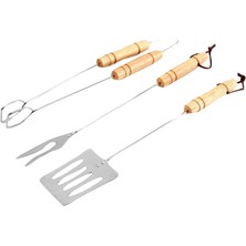 Aro Ahşap Saplı Barbekü Seti (7'li Paket)