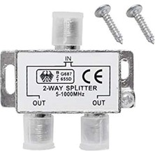 Mey İthalat Alfais 4818 2 Li Uydu Çanak Splitter Kablo Tv Rg6 Anten Çoklayıcı Dağıtıcı