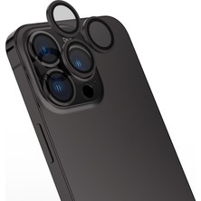 Teknook iPhone 16 Pro Max Zore Mikro Kamera Lens Koruyucu - Siyah
