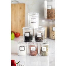 Alvera 6'lı Barok Yuvarlak Baharat Kavanoz Seti & Saklama Kabı & Erzak Kabı (6*250 Ml)