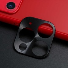 Teknook iPhone 11 Pro Max Zore Metal Kamera Koruyucu - Siyah