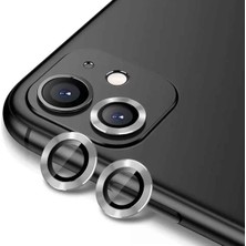 Teknook iPhone 11 Zore Cl-12 Premium Safir Parmak Izi Bırakmayan Anti-Reflective Kamera Lens Koruyucu - Gümüş