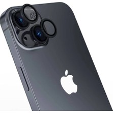 Teknook iPhone 15 Zore Safir Cl-15 Parmak Izi Bırakmayan Anti-Reflective Kamera Lens Koruyucu - Siyah