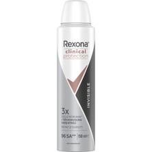 Rexona Kadın Clinical Protection Invisible Spray Deodorant 150 ml (6'li Paket)