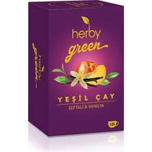 Herby Yeşil Çay Şeftali & Vanilya 18'li 27 G (8'li Paket)