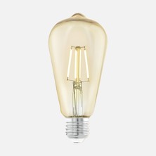Eglo Amber ST64 4 W Beyaz Klasik E27 Duy LED Ampul (2'li Paket)