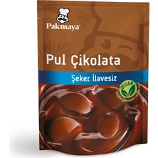 Pakmaya Şeker Ilavesiz Vegan Pul Çikolata 70 G (8'li Paket)
