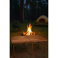 Valor Pratikoutdoor Katlanır Kamp, Piknik ve Bahçe Masası 70X120 cm - Ceviz Renk