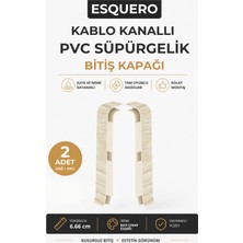 AGK Esquero Kablo Kanallı PVC Süpürgelik Sağ Sol Bitiş Kapağı Batı Çınar ESQ605 2 Adet