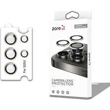 Teknook Galaxy S25 Ultra Zore Cl-12 Premium Safir Parmak Izi Bırakmayan Anti-Reflective Kamera Lens Koruyucu - Gri