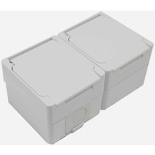 Schneider Nemliyer Beyaz 2'li Topraklı Priz + Topraklı Priz (5'li Paket)