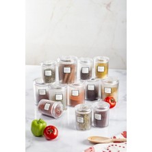 Alvera 12'li Barok Yuvarlak 2 Boy Kavanoz Seti & Saklama Kabı & Erzak Kabı 6*500 ML,6*250 Ml)