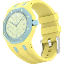Teknook Ap-Swatch Royal Pop 3 Zore KRD-158 Silikon Kordon - Sarı-Mavi