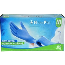 Has-pet Haspet Pudrasız Nitril Eldiven M 100'LÜ (6'li Paket)