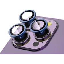 Teknook iPhone 12 Pro Max Zore Cl-12 Premium Safir Parmak Izi Bırakmayan Anti-Reflective Kamera Lens Koruyucu - Mavi