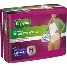 Depend Emici Külot Kadın Orta Ekonomik Paket 16'lı (7'li Paket)