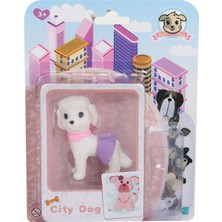 Mega City Dog Pembe Köpek Figürü (6'li Paket)