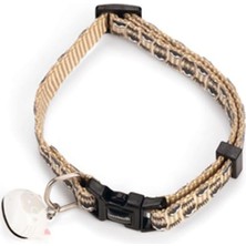 Valor Beeztees Kedi Boyun Tasması, Zilli, Bej, 20-30CM
