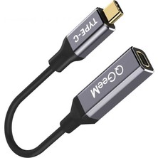 Teknook Qgeem QG-UA08 Type-C To Mini Display Dönüştürücü - Siyah