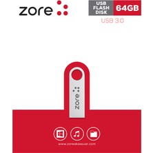 Teknook Zore Metal USB 3.0 Flash Disk 64GB - Gümüş