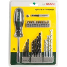 Bosch 27 Parça Delme Vidalama Seti (3'li Paket)