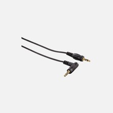 Hama 3.5 mm - 3.5 mm Stereo Siyah Altın Uç Açılı 0.75M (5'li Paket)