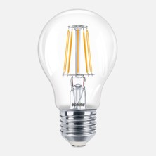 Ecolite Filament G35 6.5 W Sarı Klasik E27 Duy 2'li LED Ampul (8'li Paket)