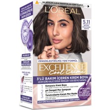 L'Oréal Paris L’oréal Paris Excellence Cool Creme Saç Boyası – 5.11 Ekstra Küllü Açık Kahve (6'li Paket)