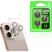 Teknook iPhone 16 Pro Max Zore Cl-07 Kamera Lens Koruyucu - Desert Titanyum