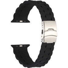 Teknook Watch Ultra 49MM Kordon Krd-72 Silikon Strap Kayış - Siyah