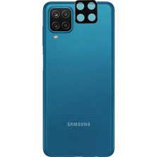 Teknook Galaxy A12 Zore 3D Kamera Camı - Siyah