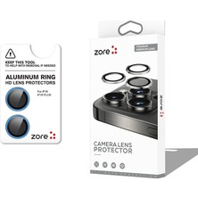 Teknook iPhone 16 Plus Zore Cl-12 Premium Safir Parmak Izi Bırakmayan Anti-Reflective Kamera Lens Koruyucu - Mavi Açık