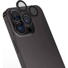 Teknook iPhone 16 Pro Max Zore Safir Cl-15 Parmak Izi Bırakmayan Anti-Reflective Kamera Lens Koruyucu - Gri