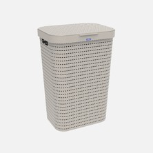 Rotho Kapaklı Çamaşır Sepeti Kahve (3'li Paket)