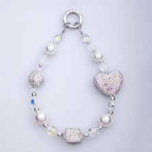 Teknook Picocici Parlayan Taş Tasarımlı 30MM Dot Drill Heart Telefon Bilek Askı Ipi - Colorful