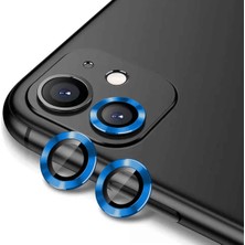 Teknook iPhone 11 Zore Cl-12 Premium Safir Parmak Izi Bırakmayan Anti-Reflective Kamera Lens Koruyucu - Mavi