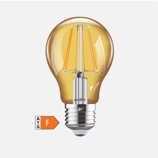 Ecolite LED Filament Gold A60 7,5W E27 2200K LED Ampul (7'li Paket)