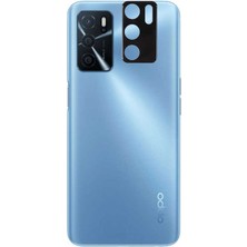 Teknook Oppo A16 Zore 3D Kamera Camı - Siyah