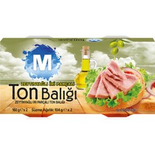 Migros Zeytinyağlı Iri Parçalı Ton Balığı 2 x 160 G (6'li Paket)