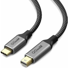 Teknook Qgeem QG-UA14 Type-C To Mini Display Port Kablo - Siyah