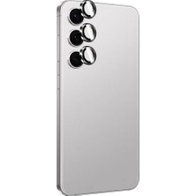 Teknook Galaxy S24 Plus Zore Titanium Premium Temperli Kamera Lens Koruyucu - Gri