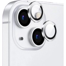 Teknook iPhone 13 Mini Zore Cl-12 Premium Safir Parmak Izi Bırakmayan Anti-Reflective Kamera Lens Koruyucu - Gümüş