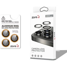 Teknook iPhone 17 Pro Max Zore Cl-12 Premium Safir Parmak Izi Bırakmayan Anti-Reflective Kamera Lens Koruyucu - Turuncu