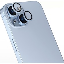 Teknook iPhone 14 Zore Mikro Kamera Lens Koruyucu - Mavi