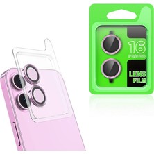 Teknook iPhone 16 Plus Zore Cl-07 Kamera Lens Koruyucu - Pembe
