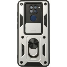 Ozka Concept Koruyucu Kapak Note 9 Pars Lens Yüzüklü - Gümüş