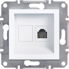 Schneider Asfora 1XRJ11 - 4 Kontaklı Çerçevesiz (6'li Paket)