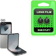 Teknook Galaxy Z Flip 7 Zore Cl-07 Kamera Lens Koruyucu - Siyah