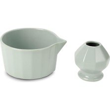 Valor Seramik Chawan Matcha Çayı Köpürtme Kasesi ve Whisk Matcha Tutucu MT247