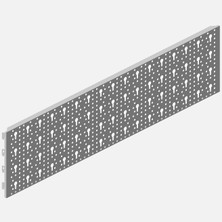 Regalux Çelik Delikli Levha, 800 x 200 mm Beyaz (3'li Paket)